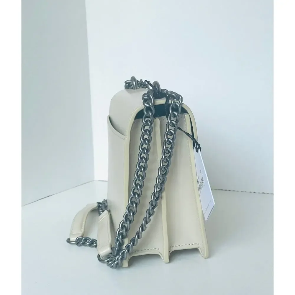 Kurt Geiger Shoreditch Crossbody Bag Bone Leather Eagle Head Chain Large